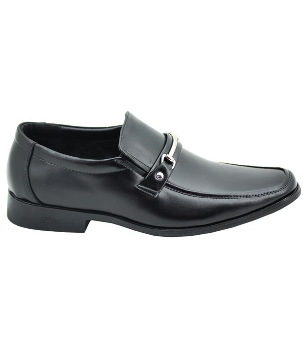 Pinellii Black Cadillac Italian Slip-On Formal Shoes Price in India ...