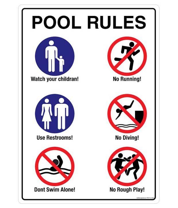 Safety Sign Store Pool Rules Property & Security-acp Emergency Sign ...