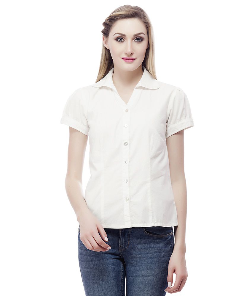 Buy Clo Clu White Cotton Shirts Online at Best Prices in India - Snapdeal