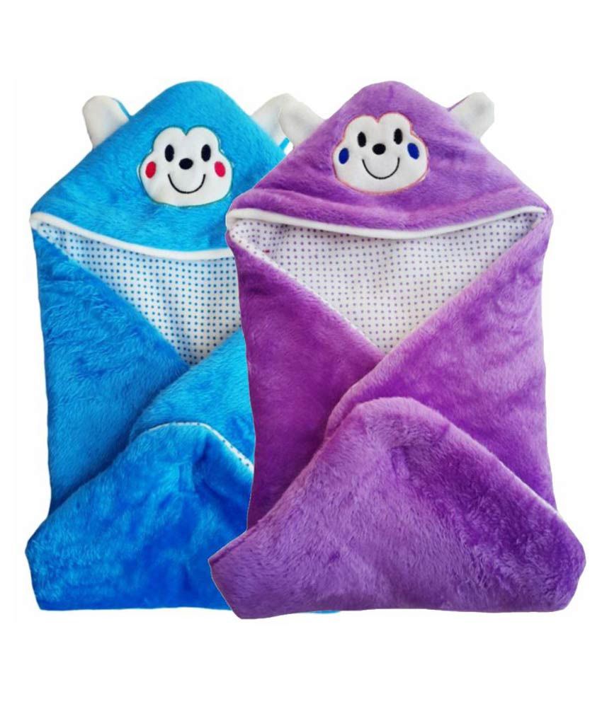     			Brandonn - Multicolor Polyester Swaddling Baby Blanket (Pack Of 2)