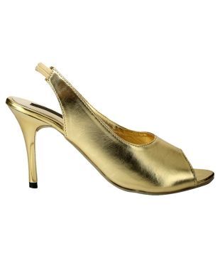 gold heels payless