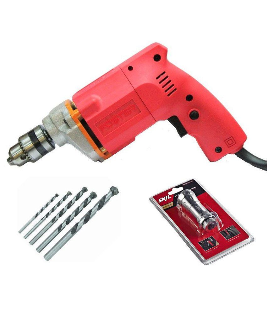 Foster FPD010A Drill Machine With 5 Drill Bits And Skil (By Bosch) LED