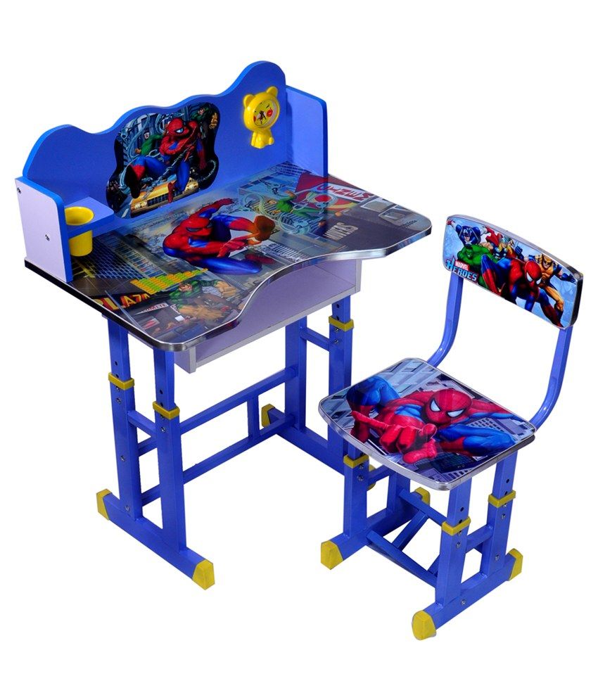 Wood Wizard Spiderman Kids Study Table Set - Buy Wood ... on {keyword}