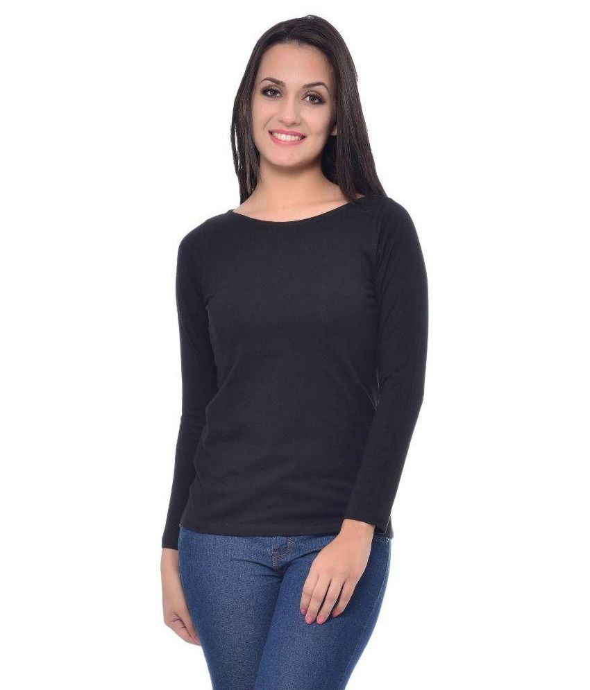 black cotton top womens