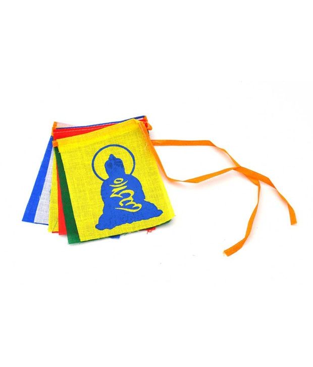     			My Earth Store Multicolor Tibetan Buddhist Bike Prayer Mantras Flag Buddha For Bikes