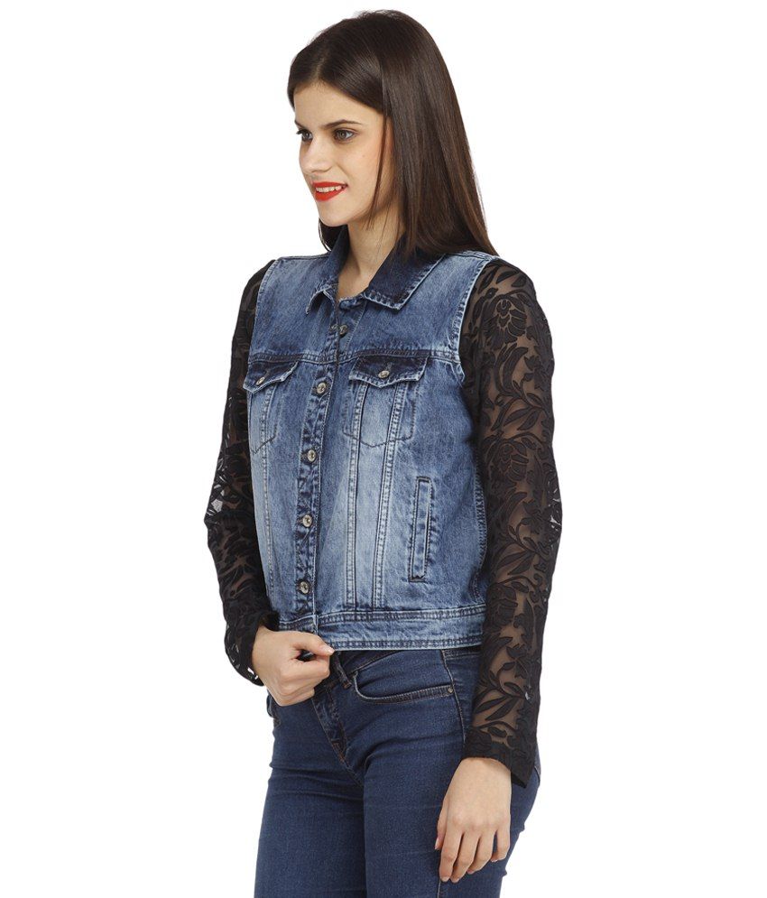 Buy Xpose Blue Faded Sleeveless Cropped 
