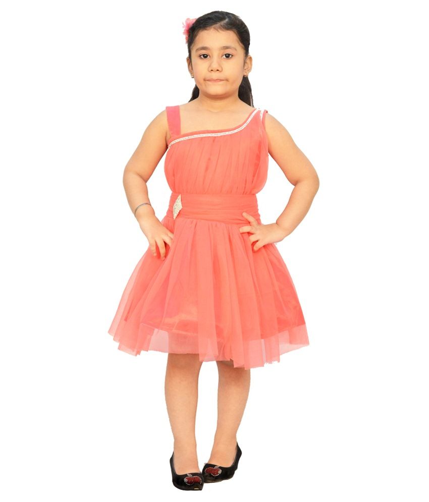 Angel Peach Puff Frock For Girls - Buy Angel Peach Puff Frock For Girls ...