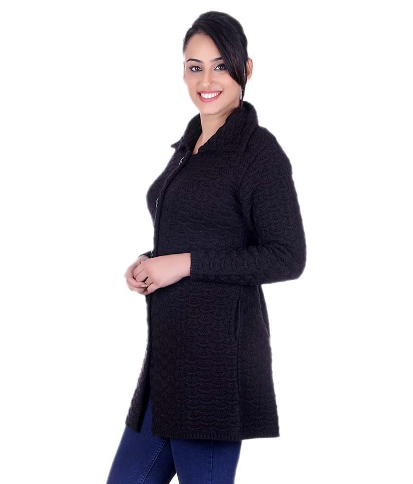 Buy Pinaque Black Woollen Buttoned Cardigans Online at Best Prices in ...