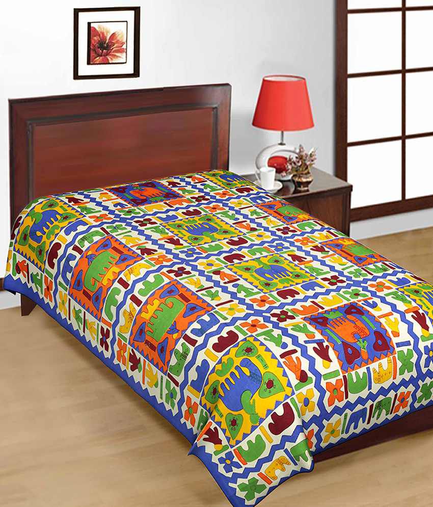 Uniqchoice Multi Natural Cotton Single Bed Sheet - Buy Uniqchoice Multi ...