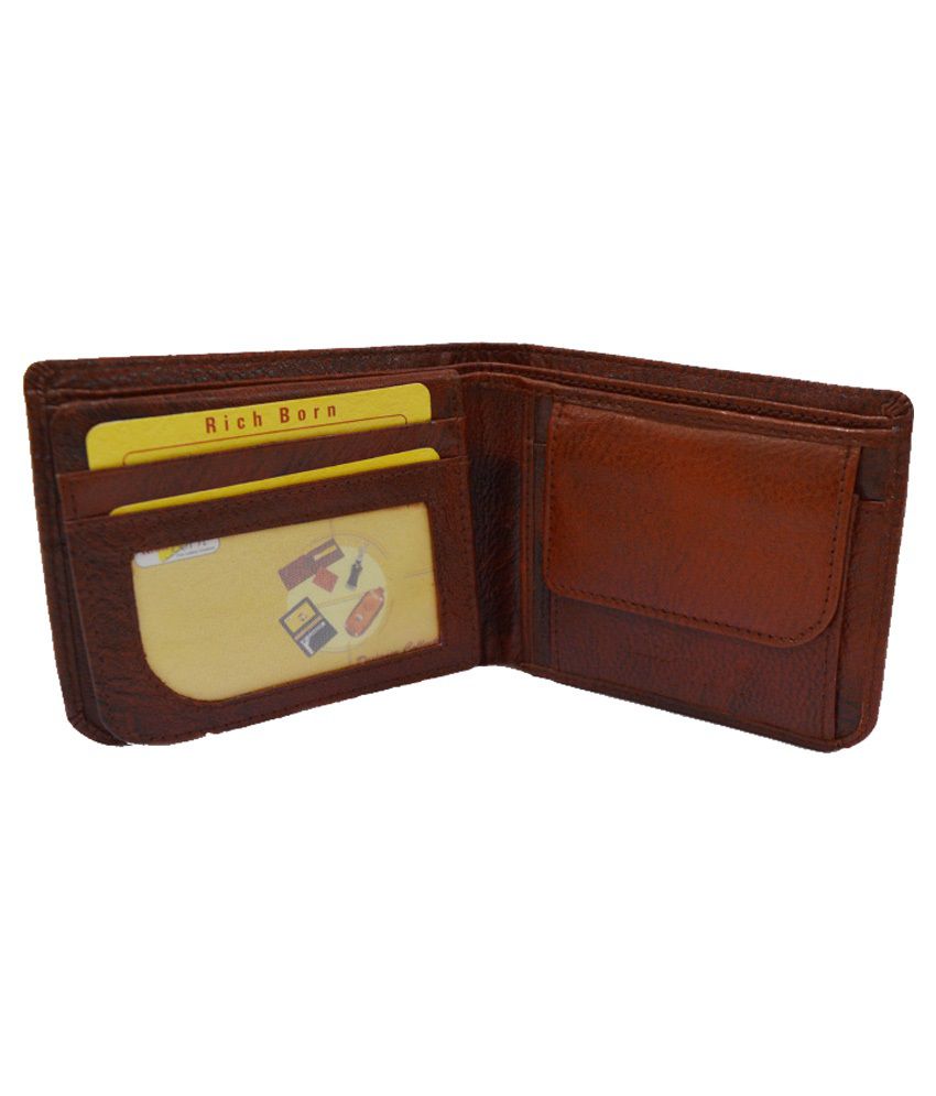 Rich Born Brown Leather Wallet For Men: Buy Online at Low Price in ...