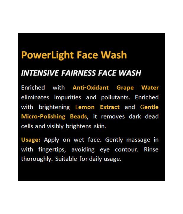 power light face wash