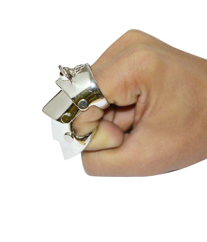 Sarah Knuckle Armour Full Finger Ring For Mensilver Buy Online at Low