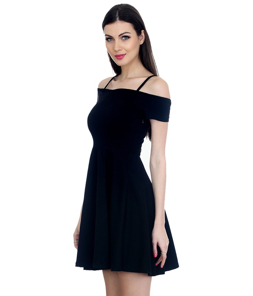 Faballey Black Cotton Dresses - Buy Faballey Black Cotton Dresses ...