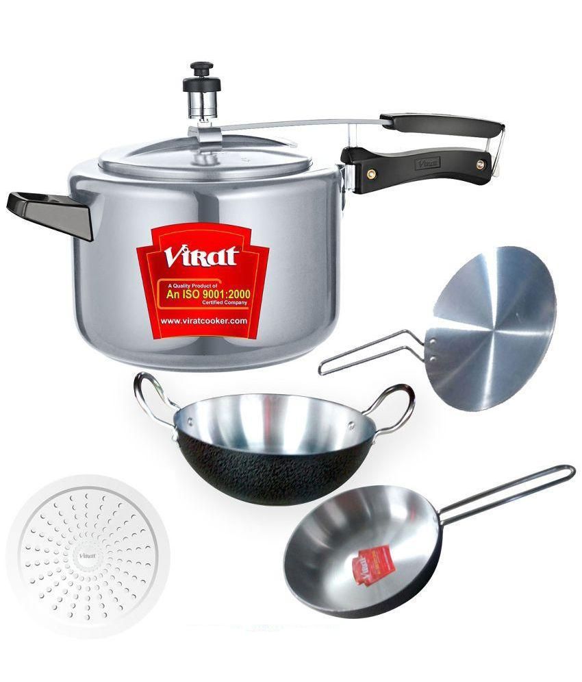 Virat Aluminium Induction Stovetop Compatible Pressure Cooker 5