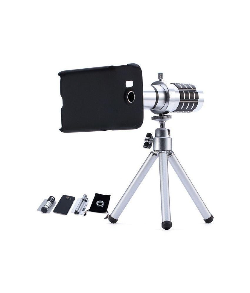 Mobilegear 12X Optical Zoom Telescope Mobile Camera Lens Kit with Back Cover & Tripod for