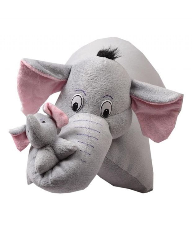 gray elephant pillow