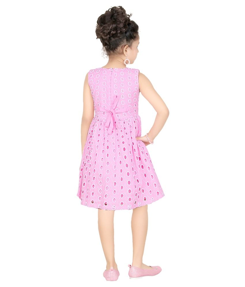 pink colour frock for ladies