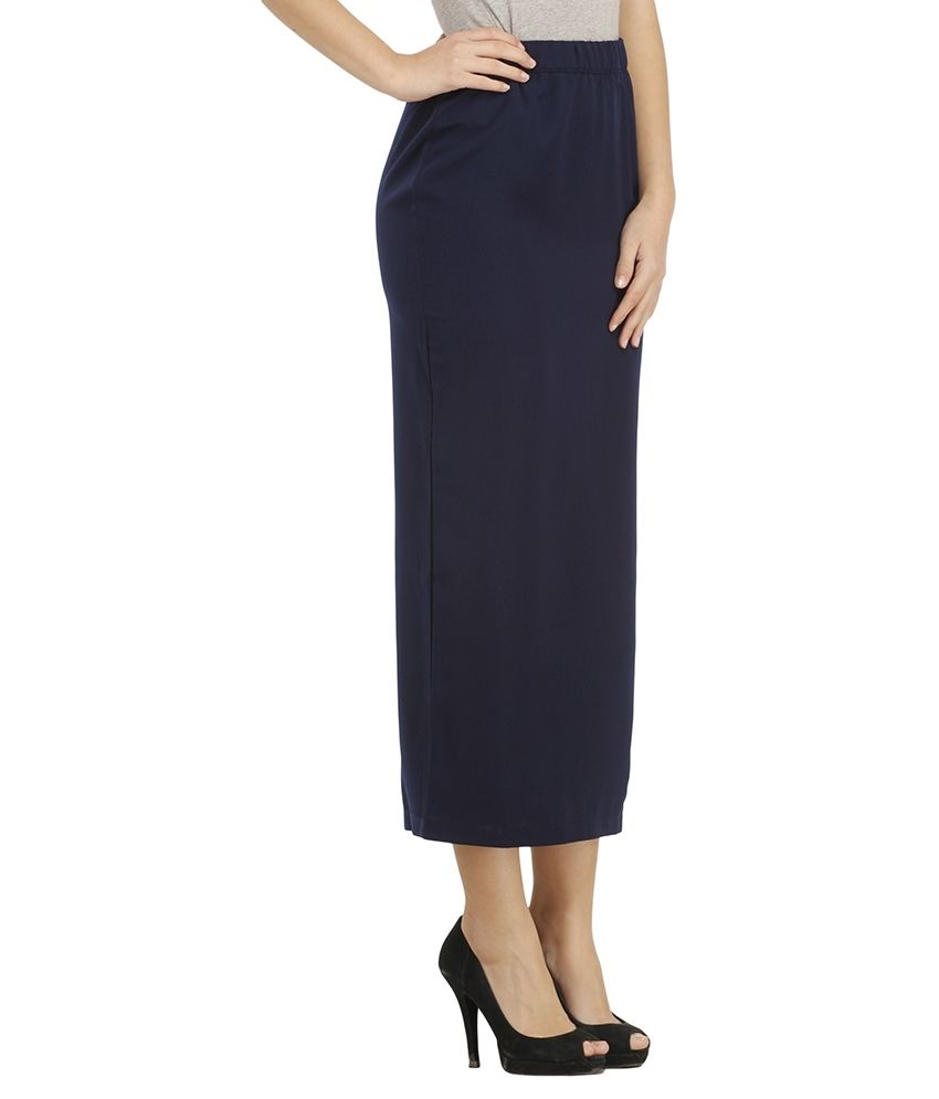 Buy Cottinfab Blue Polyester Maxi Skirt Online at Best Prices in India ...