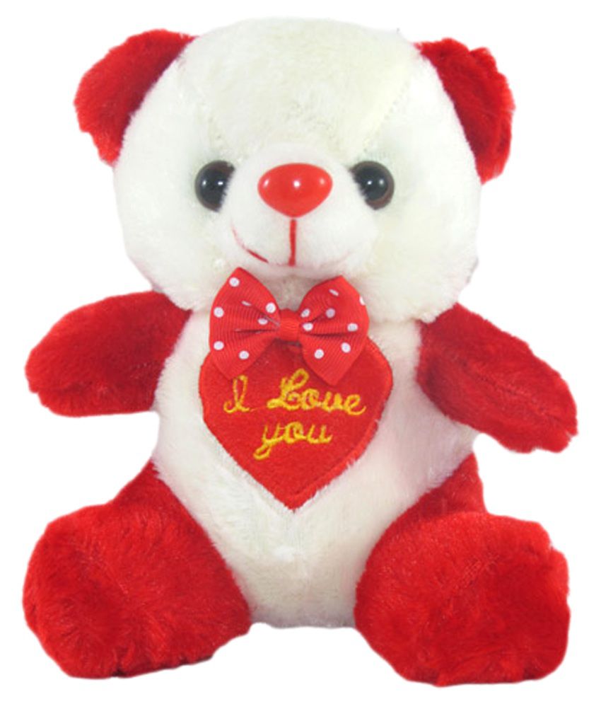     			Tickles I Love You Adorable Sitting Teddy Soft Stuffed Plush Animal Toy for Kids Girls Birthday Gifts Home Decoration (Color: Red Size: 16 cm)