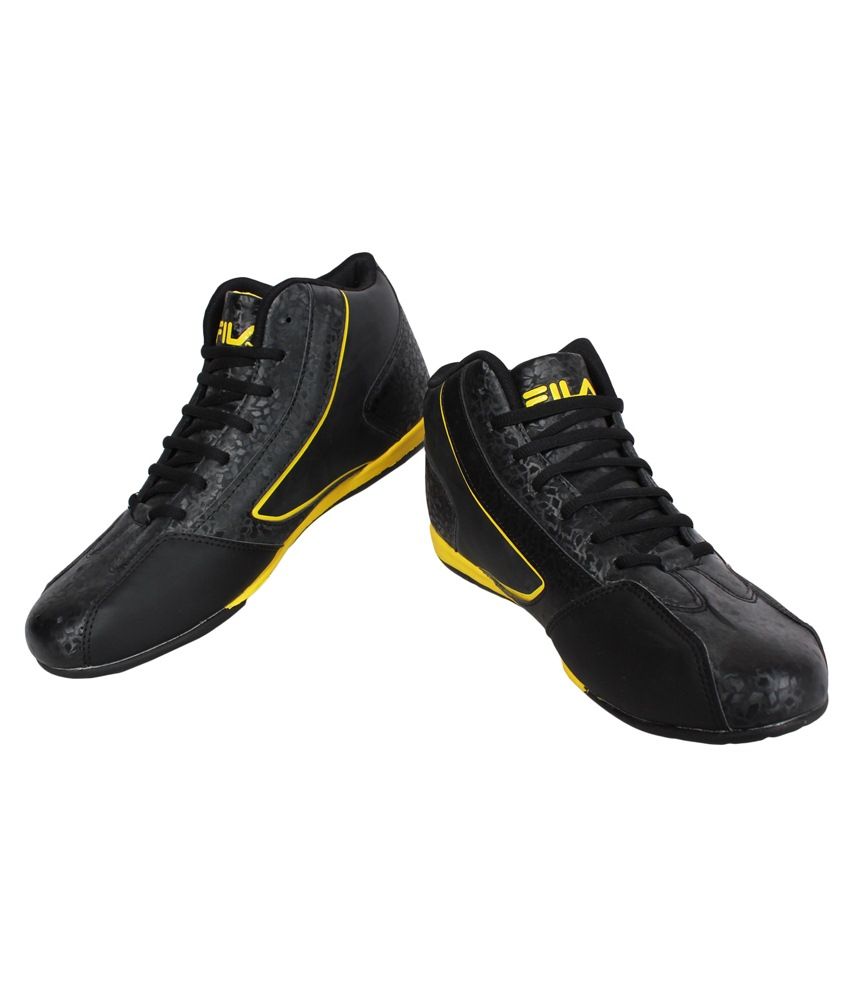 fila black casual shoes