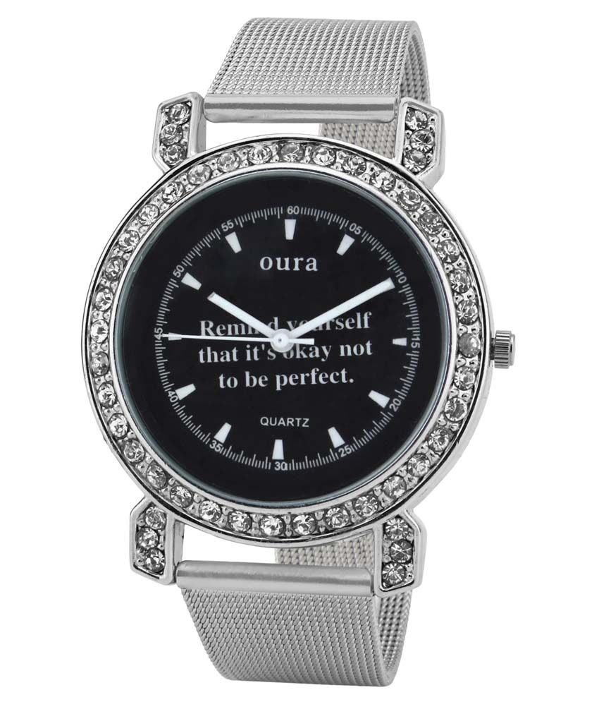 Oura Silver Round Analog Quartz Watch Price in India: Buy ...