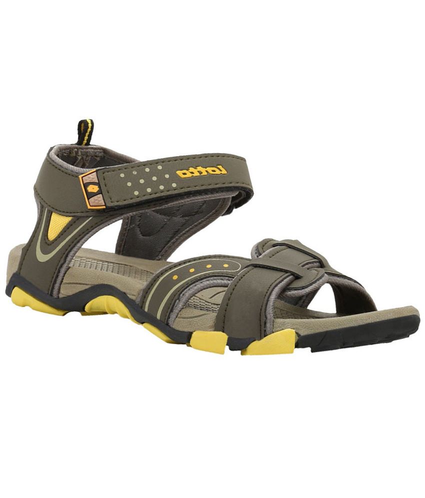 Lotto Olive Yellow Men Sandals - Buy Lotto Olive Yellow Men Sandals Online at Best Prices in 