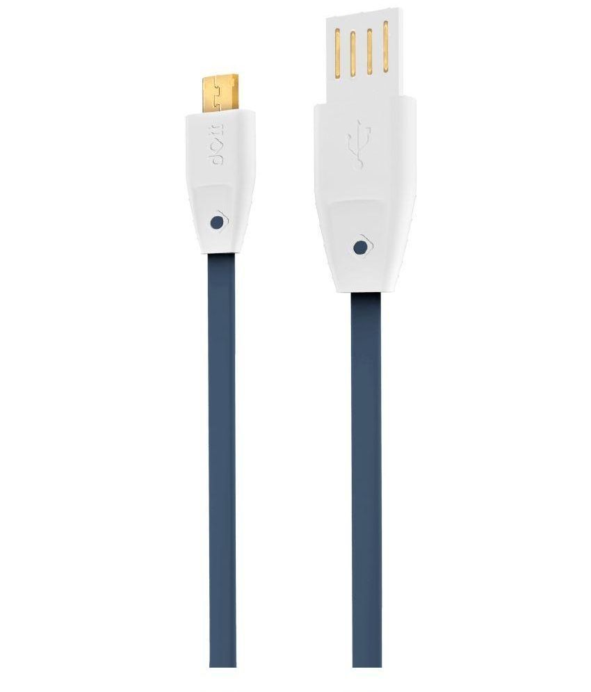Dott Flippy 1 Metre Reversible Micro Usb Cable for Smart Phones - Blue