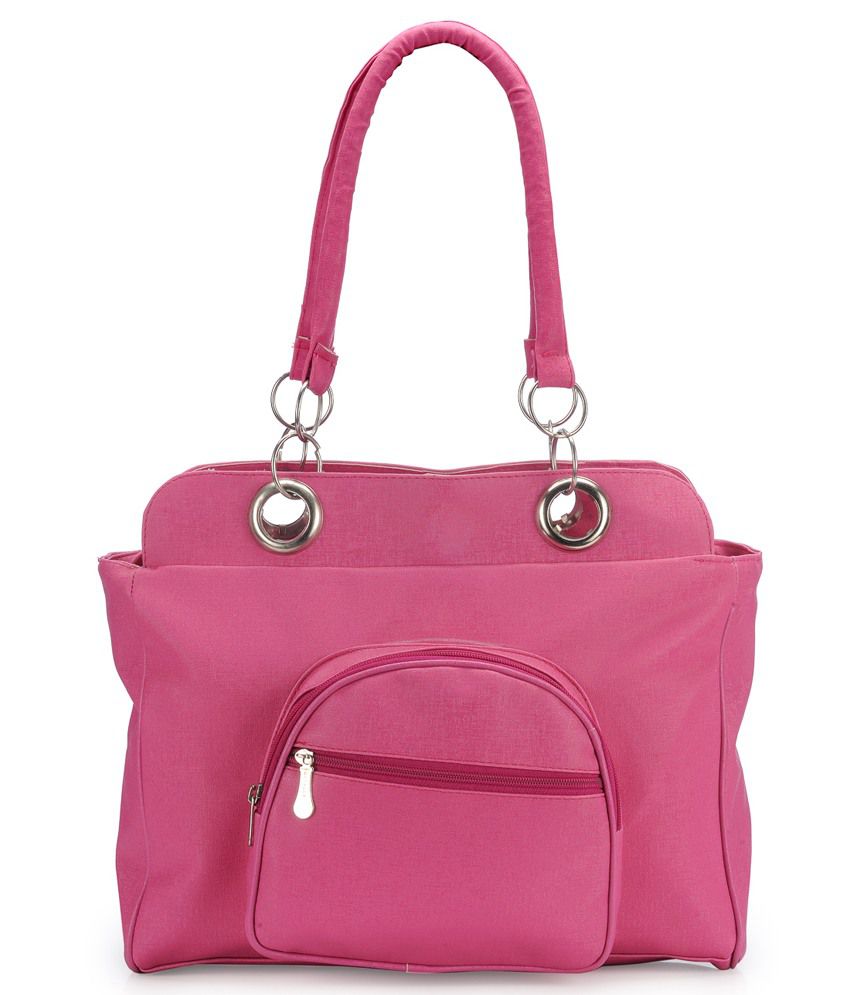 Frosty Fashion Pink Pu Shoulder Bag - Buy Frosty Fashion Pink Pu ...