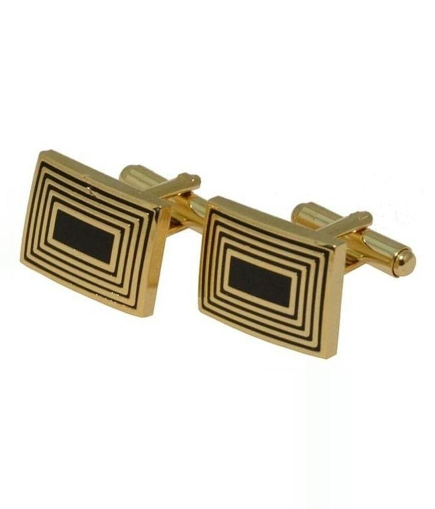 Imported Golden Black Cufflinks Buy Online at Low Price in India