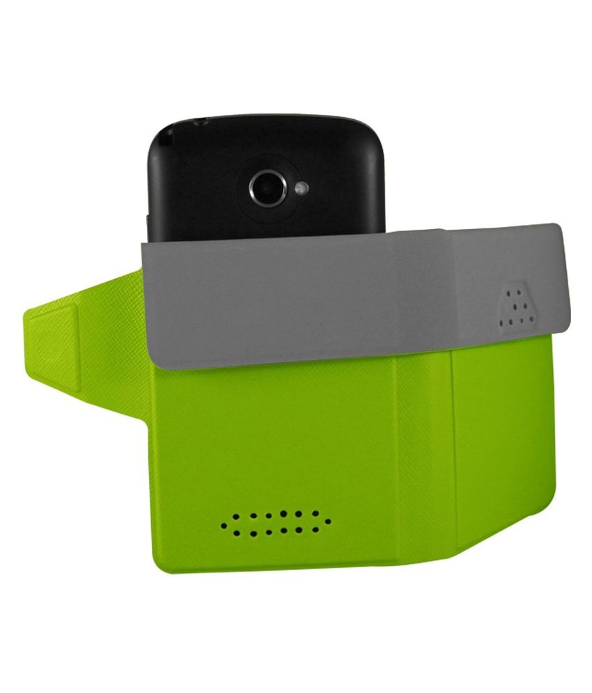 Molife Universal Flip Cover For Lenovo A7010 Florocent Green Flip