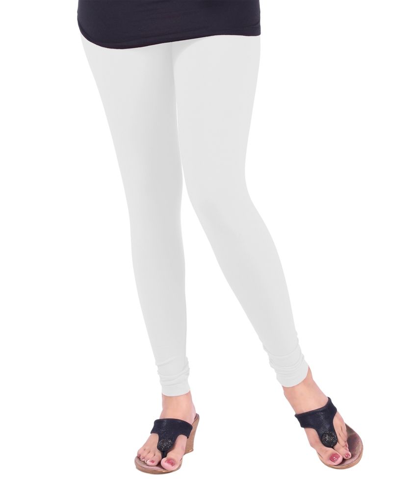 Buy Lux Lyra Silk White Cotton Leggings 
