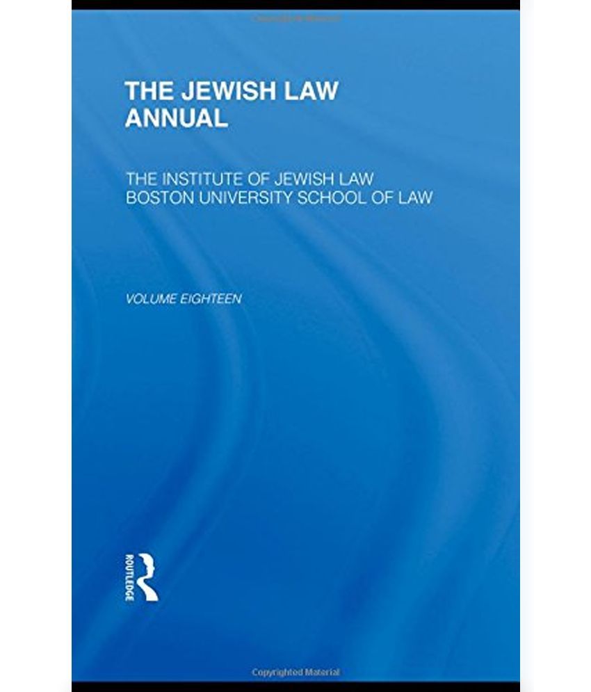 The Jewish Law Annual Volume 18: Buy The Jewish Law Annual Volume 18 ...