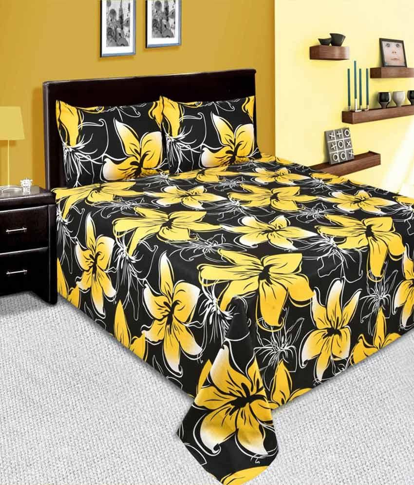Canadian Icon Black And Yellow Cotton Bed Sheet Buy Canadian Icon
