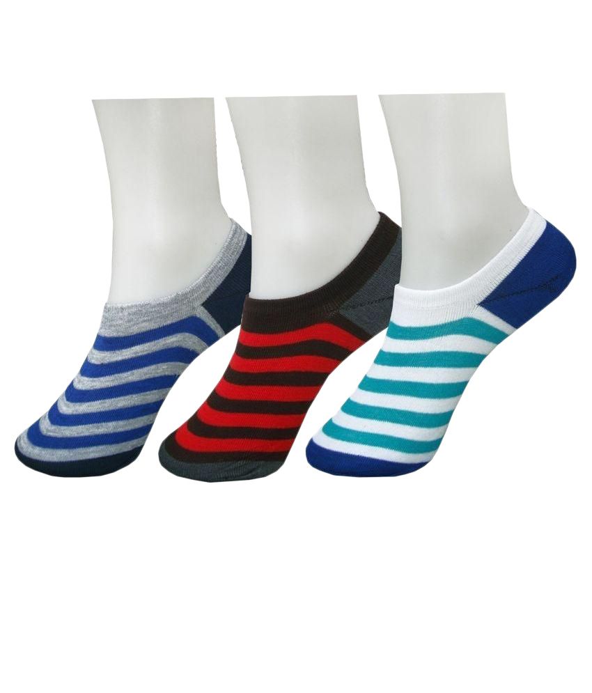 Auraa Multicolor Cotton Low Cut Socks - 3 Pair Pack: Buy Online at Low ...