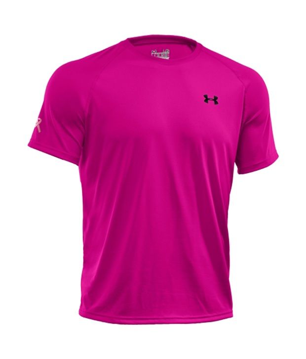 men's under armour pink golf shirt