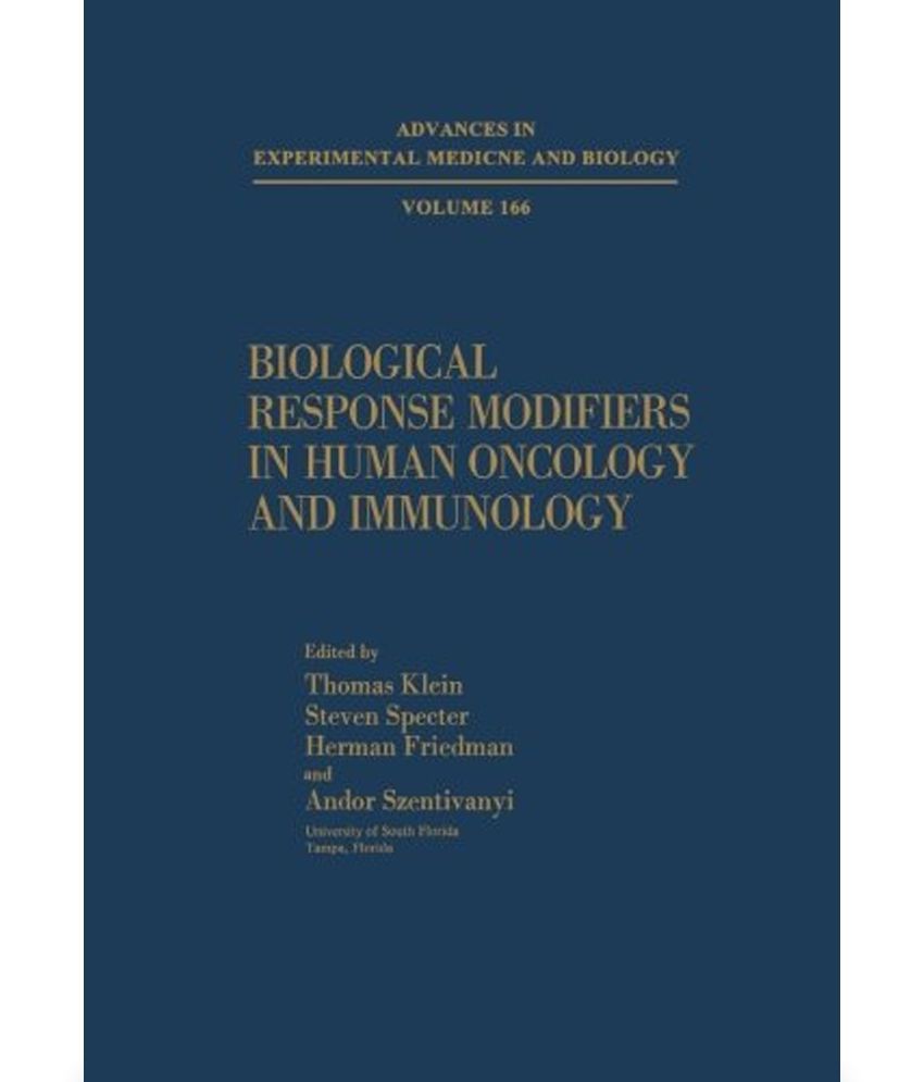 Biological Response Modifiers In Human Oncology And Immunology Buy