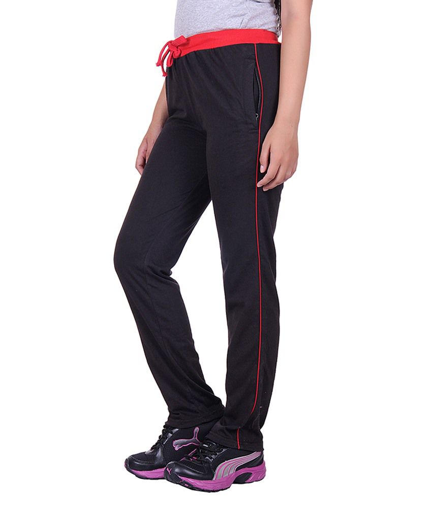Buy Dfh Premium Cotton Women Black Track Pant Online at Best Prices in ...