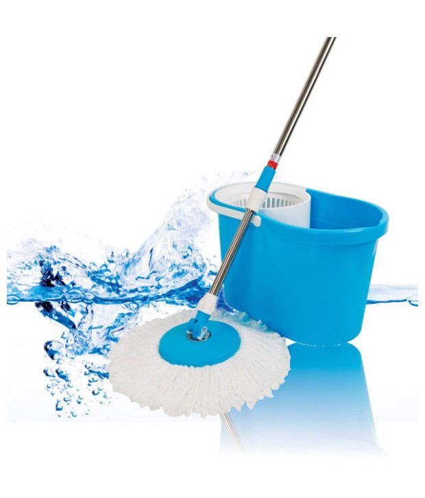     			Easy Life Floor Cleaning 360 Degree Rotating Magic Spin Mop Bucket Set With two Microfiber Mop Head