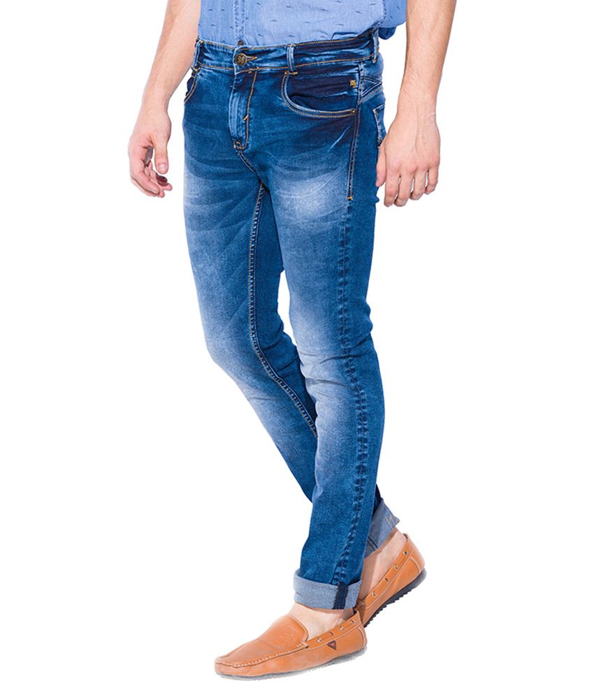 mufti slim men blue jeans
