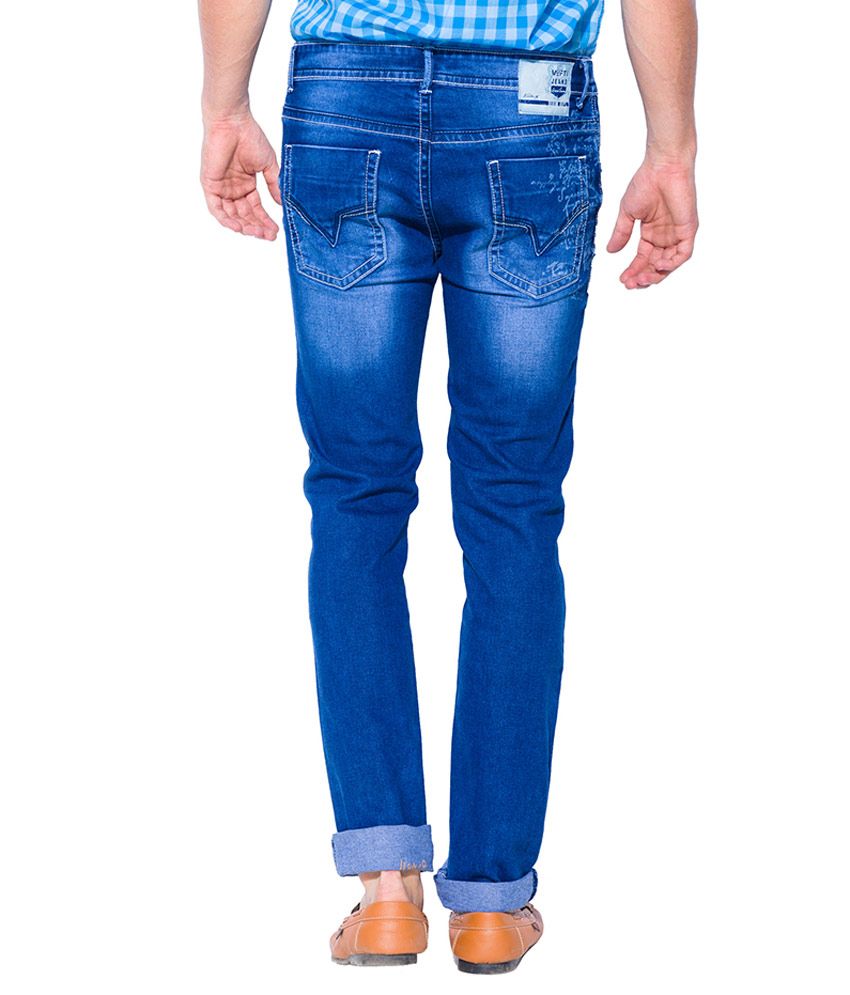 mufti slim men blue jeans