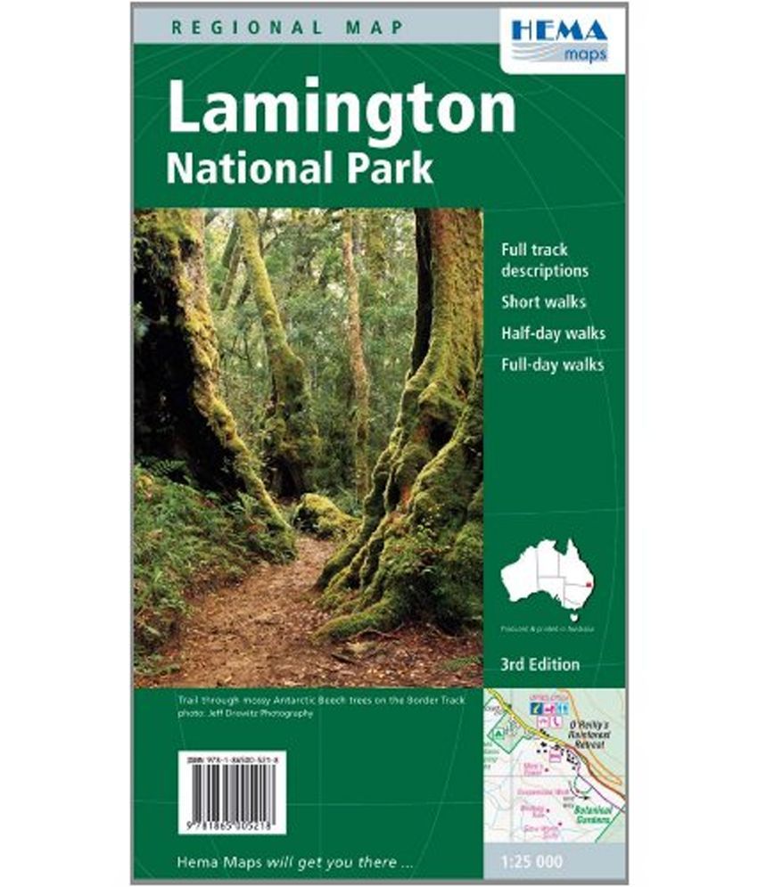 lamington national park walks map Lamington National Park Hema Buy Lamington National Park Hema lamington national park walks map