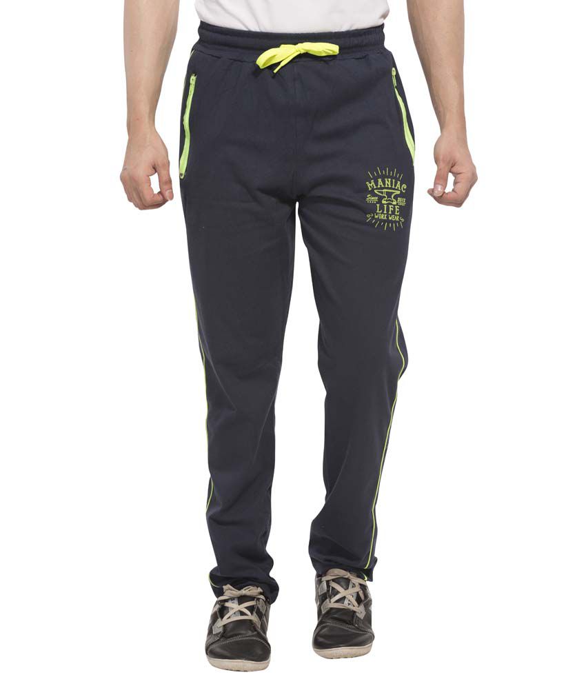 Maniac Navy Cotton Trackpants Pack of 1 - Buy Maniac Navy Cotton ...