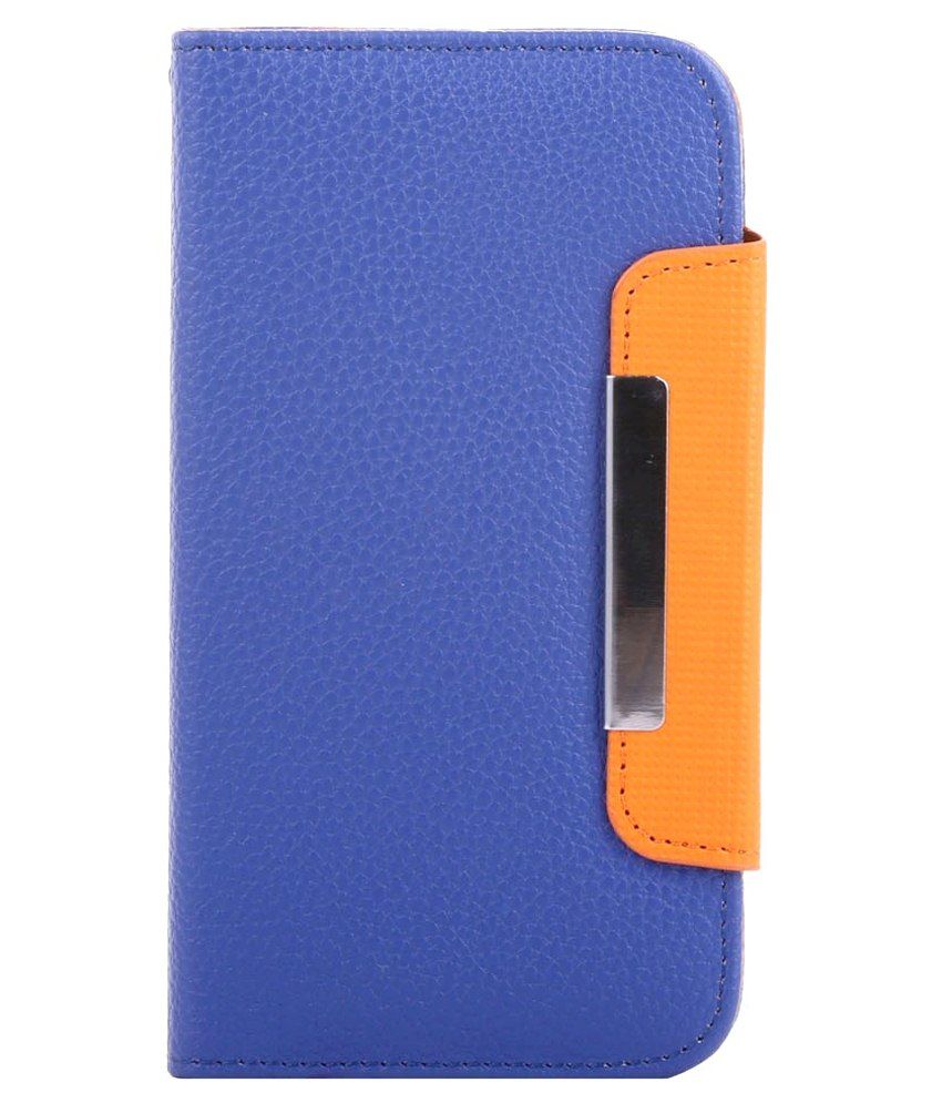 Rka Leather Flip Cover For Gionee Elife E7-blue - Flip Covers Online at ...