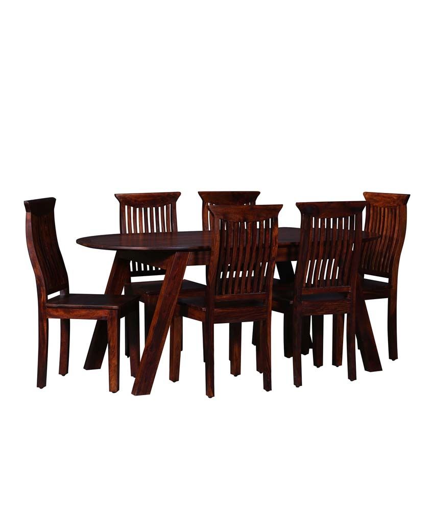 Ethnic India Art Sheesham Wood 6 Seater Dining Set Ethnic India Art Sheesham Wood 6 Seater Dining Set