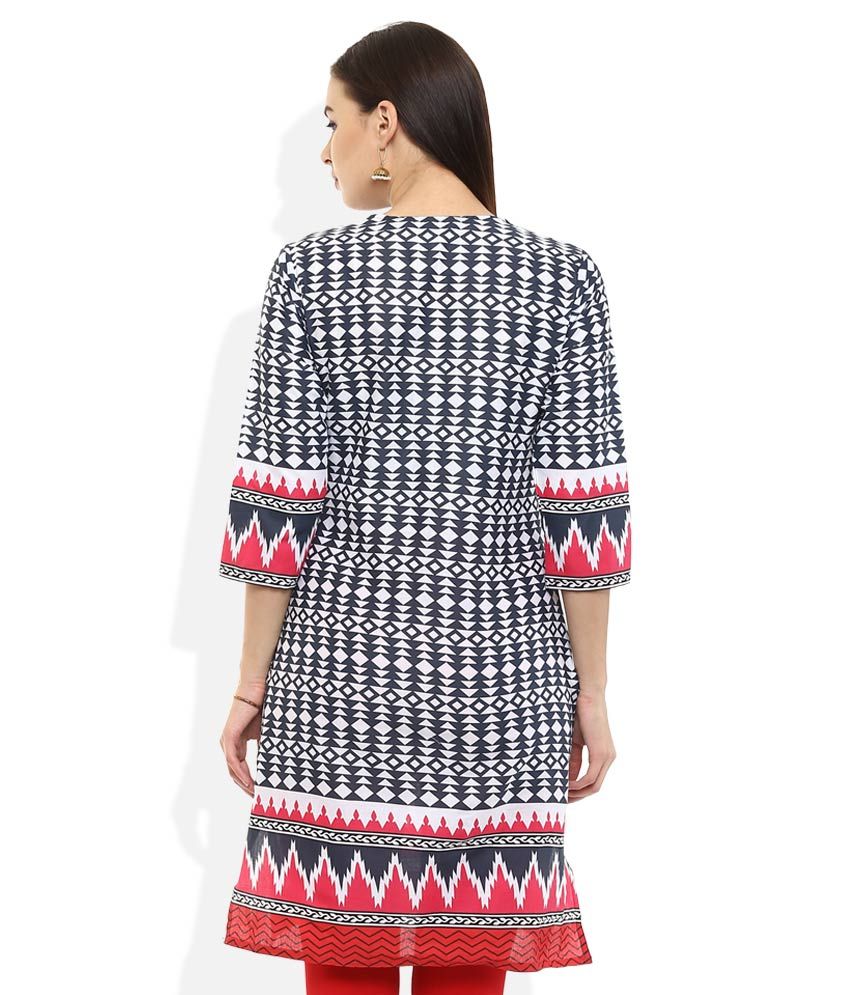 Rangmanch By Pantaloons Navy Printed Kurti Buy Rangmanch By