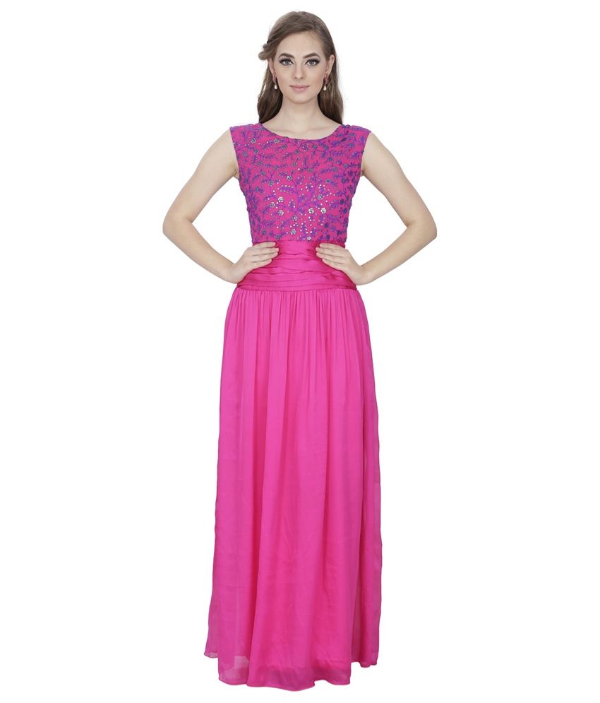 long georgette gowns