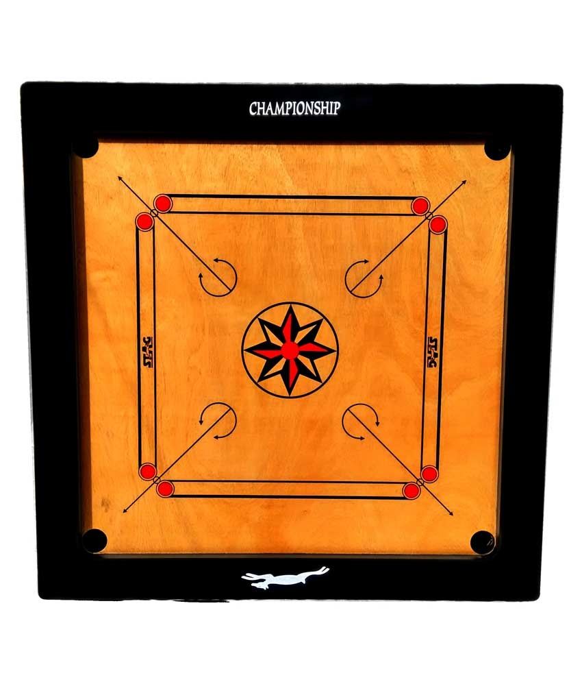 Stag Carrom Board With Coins & Wheel Stand Buy Online at Best Price on