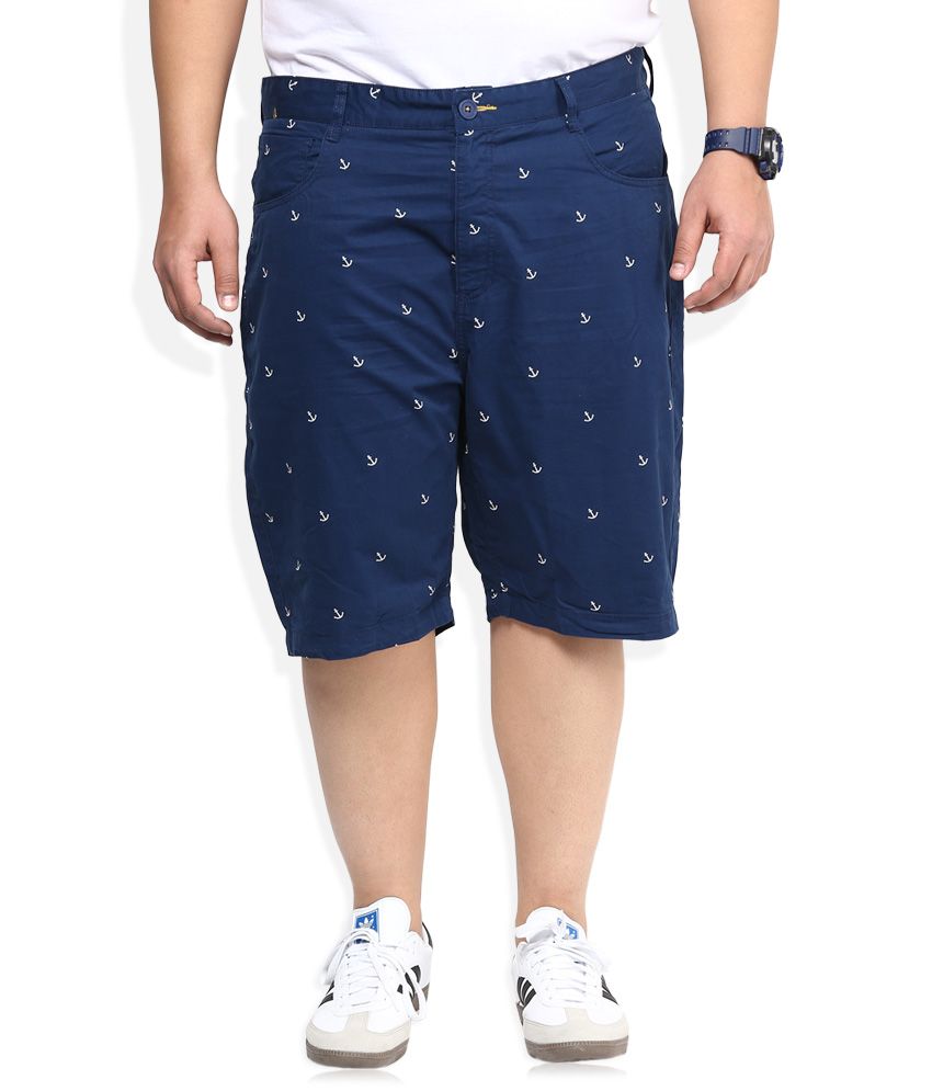 Alto Moda By Pantaloons Blue Printed 
