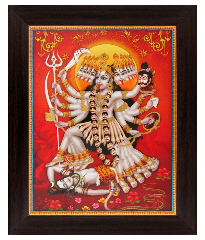 Avercart Godess Kali / Mahakali / Kalika Poster (9x11 Inch Framed ...