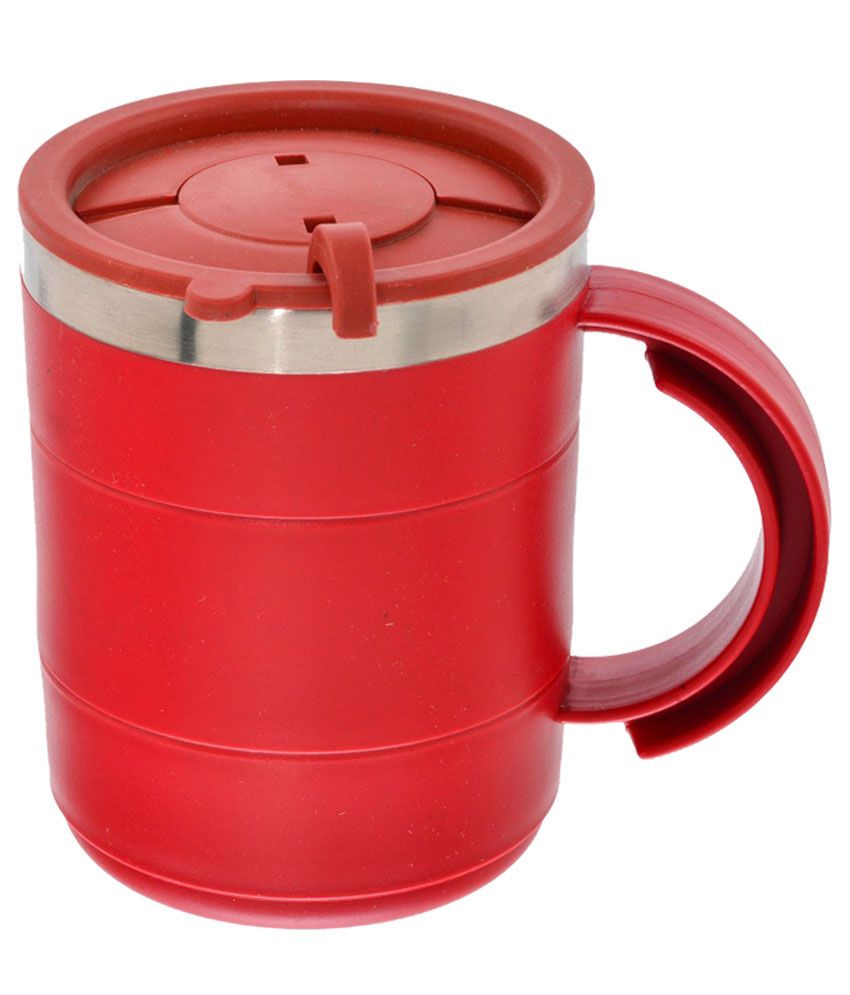 Kaos Stainless Steel 300 Ml Coffee Mug With Lid Online At Best Kaos Stainless Steel 300 Ml Coffee Mug With Lid